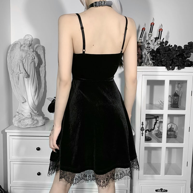 Black Gothic Femboy Dress