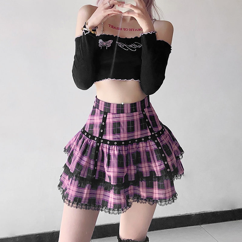 Pink Goth Femboy Skirt